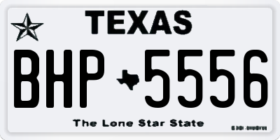 TX license plate BHP5556