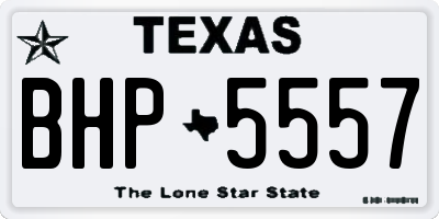 TX license plate BHP5557
