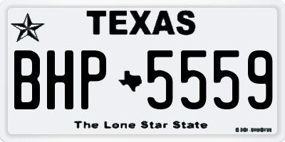 TX license plate BHP5559