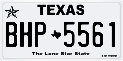 TX license plate BHP5561