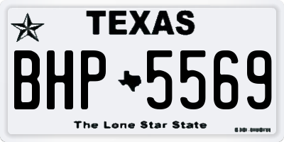TX license plate BHP5569
