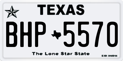 TX license plate BHP5570