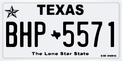 TX license plate BHP5571