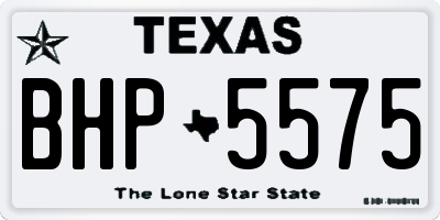 TX license plate BHP5575