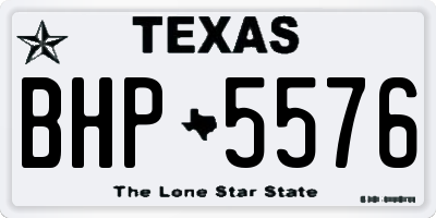 TX license plate BHP5576