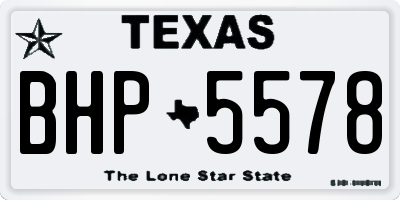 TX license plate BHP5578