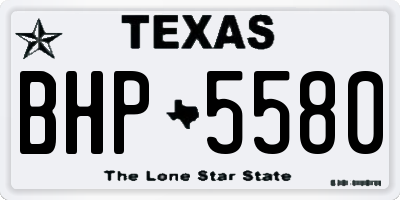 TX license plate BHP5580