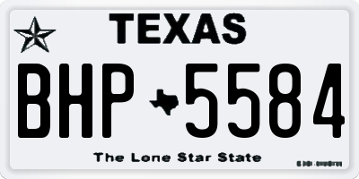 TX license plate BHP5584