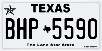 TX license plate BHP5590