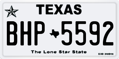 TX license plate BHP5592