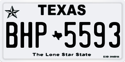 TX license plate BHP5593