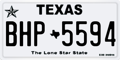 TX license plate BHP5594