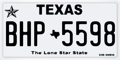 TX license plate BHP5598
