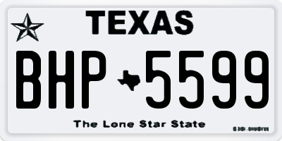TX license plate BHP5599