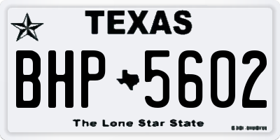 TX license plate BHP5602