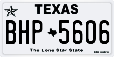 TX license plate BHP5606