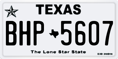 TX license plate BHP5607