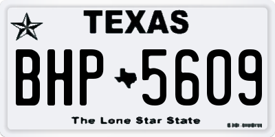 TX license plate BHP5609
