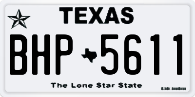 TX license plate BHP5611