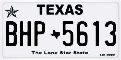 TX license plate BHP5613