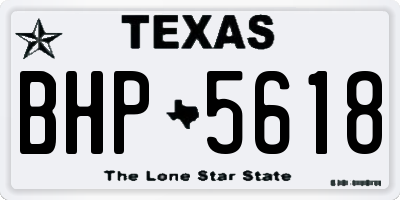 TX license plate BHP5618
