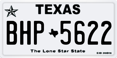 TX license plate BHP5622