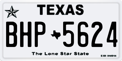TX license plate BHP5624