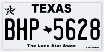 TX license plate BHP5628