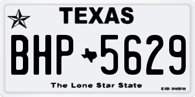 TX license plate BHP5629