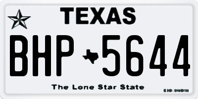 TX license plate BHP5644