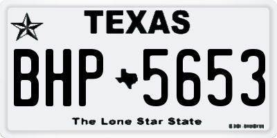 TX license plate BHP5653