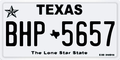 TX license plate BHP5657