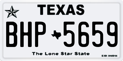 TX license plate BHP5659