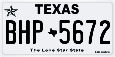 TX license plate BHP5672