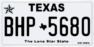 TX license plate BHP5680