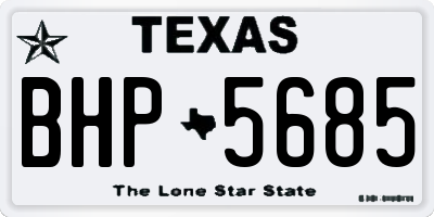 TX license plate BHP5685
