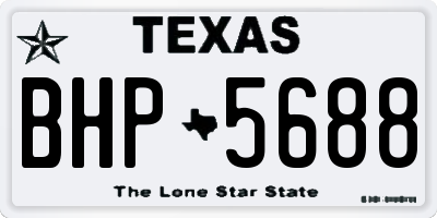 TX license plate BHP5688