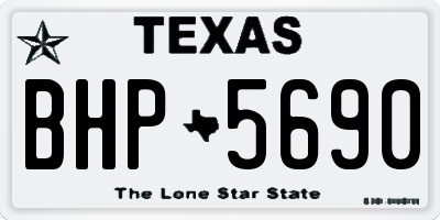 TX license plate BHP5690