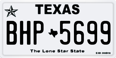 TX license plate BHP5699