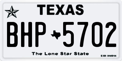 TX license plate BHP5702