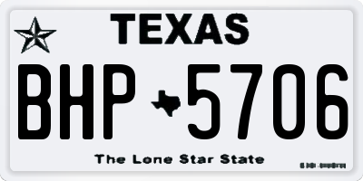 TX license plate BHP5706