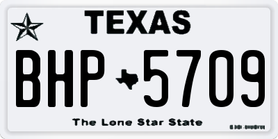 TX license plate BHP5709