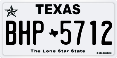 TX license plate BHP5712