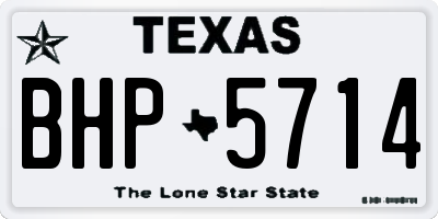 TX license plate BHP5714