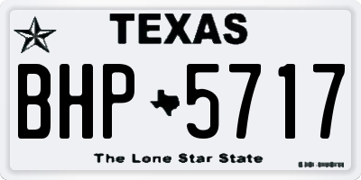 TX license plate BHP5717