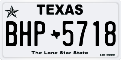 TX license plate BHP5718