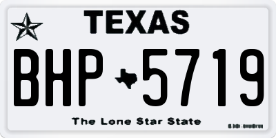 TX license plate BHP5719