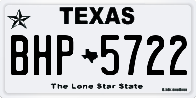 TX license plate BHP5722