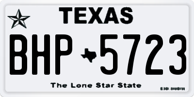 TX license plate BHP5723