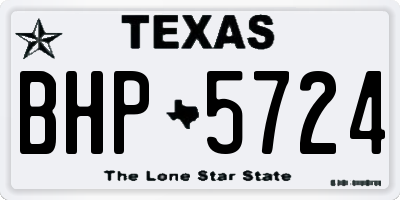 TX license plate BHP5724